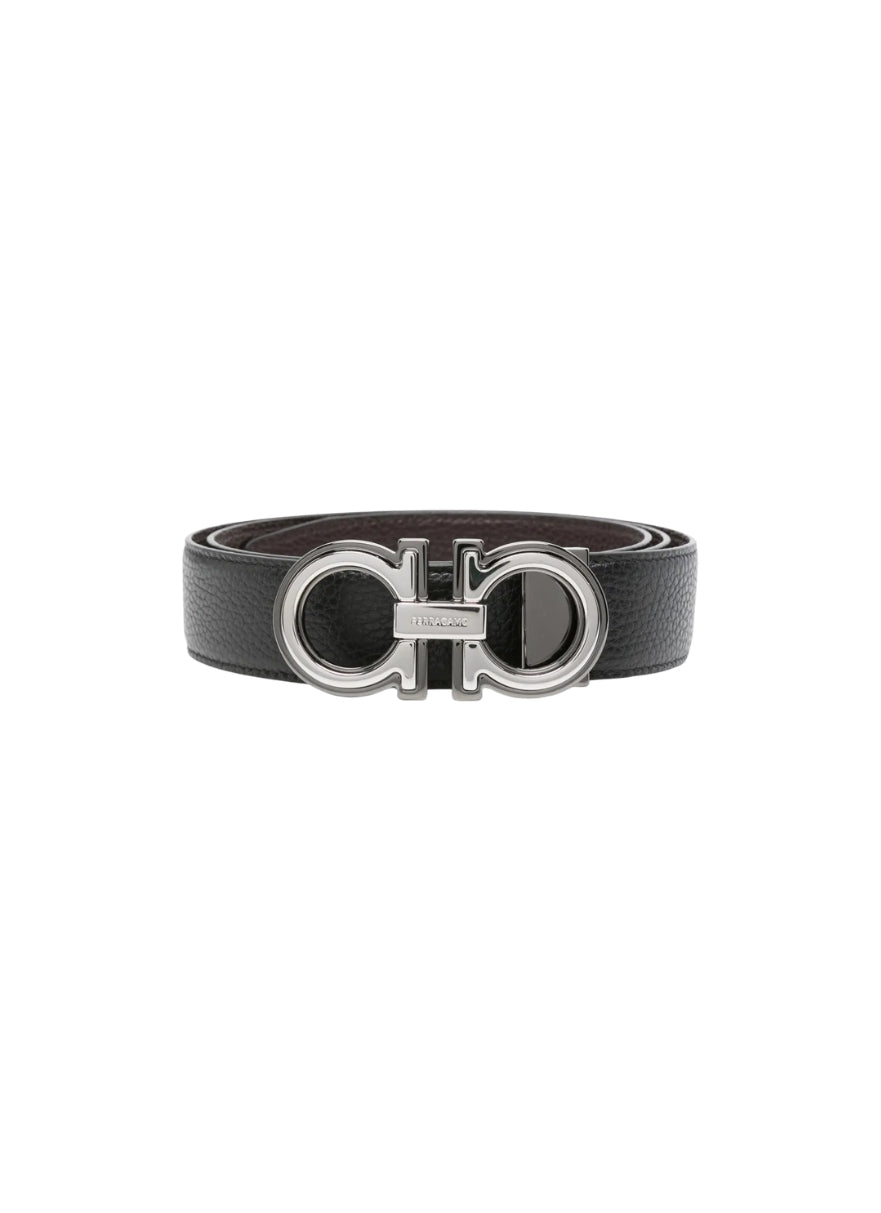 FRG Classic Gancini Belt en Piel Granulada