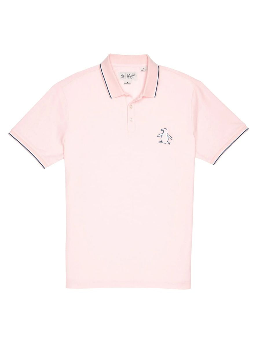PNGN Retro Tipping Polo en Pink