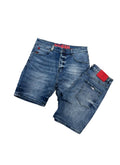 HG "634 Contrast" Denim Jorts en Índigo