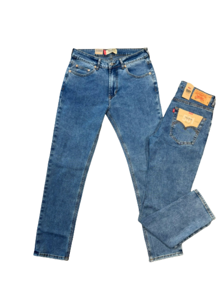 LVS Classic Medium Wash Vaqueros de Mezclilla