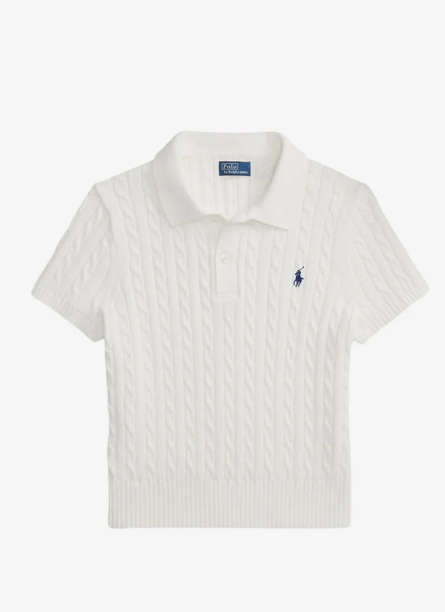 P.R.L. Premium Knit Polo blanco