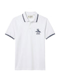 PNGN Retro Tipping Polo en White